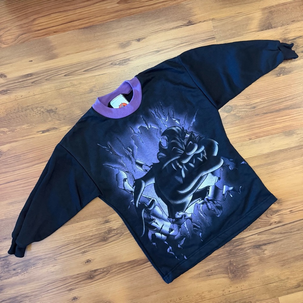 Looney Tunes Vintage 1997 Taz Purple & Black Childs Size Small Crewneck Sweater